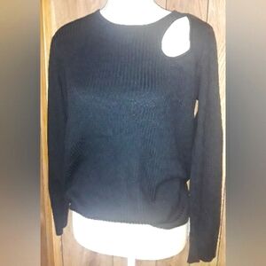 Womans Large Long sleeve Casual Elegant Blouse All Season Sweater  Black Shirt
